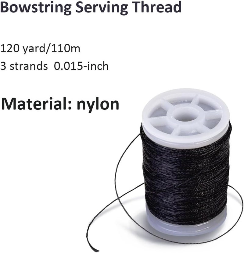 Luoyer Archery Bowstring Serving Thread and Bowstring Serving Jig Set Archery Nylon String Maintenance Accessories for Tying Peep Sight for Compound Bow Recurve Bow Black - Image 4